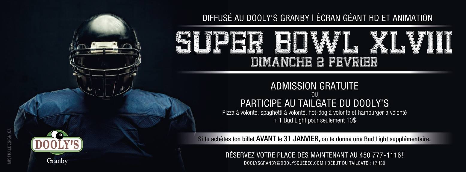Flyer Super Bowl Doolys — Mistral Design
