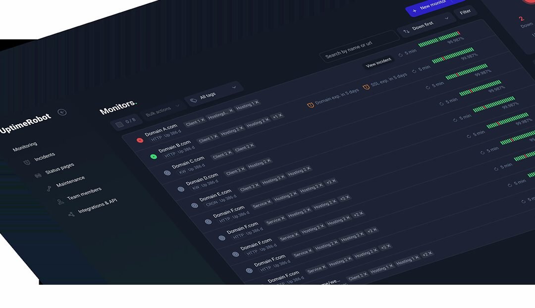 UptimeRobot : la surveillance de disponibilité (uptime monitoring) tout-en-un